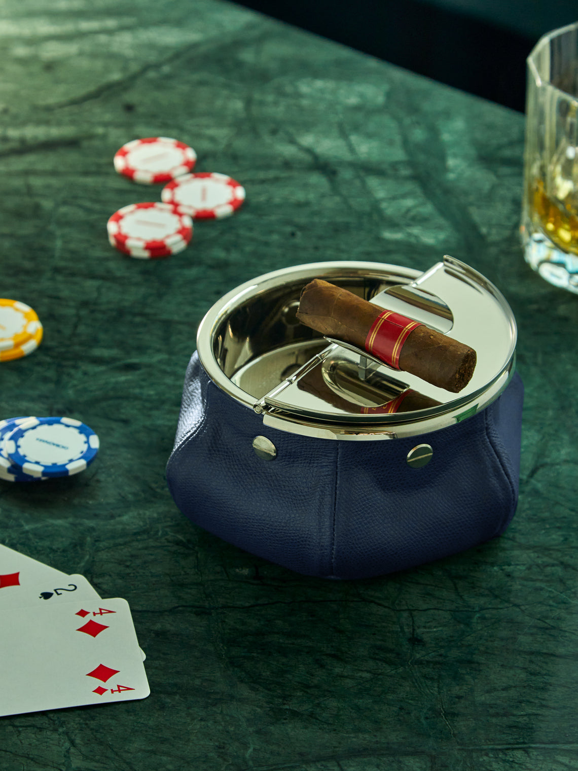Laurence Leather Bean Bag Ashtray
