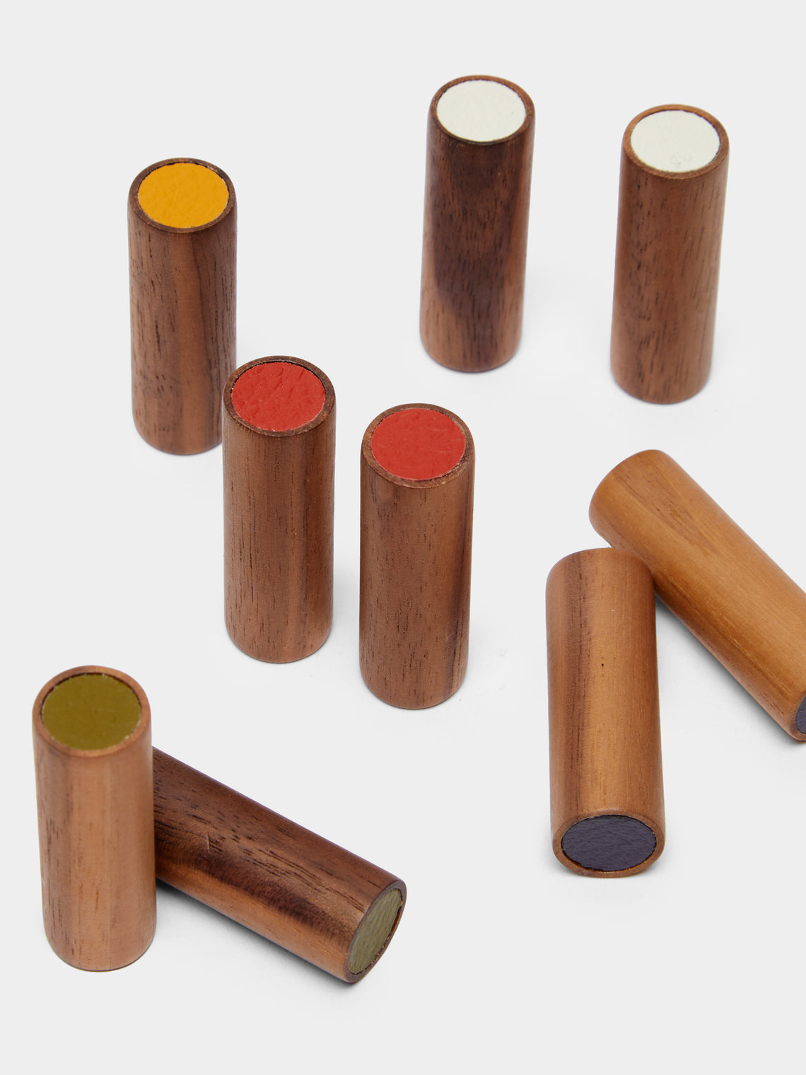 Leather and Walnut Chinese Checkers Set