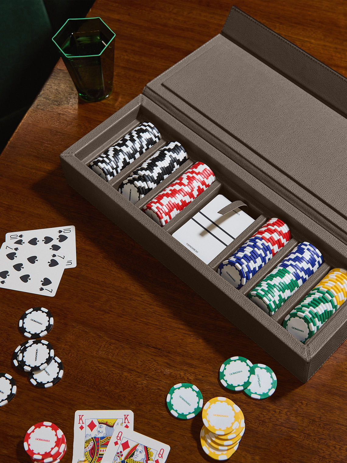 Parma Leather Poker Set