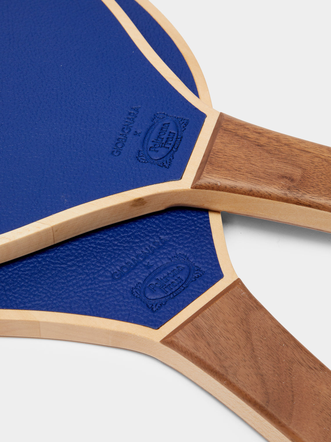 Leather, Maple and Walnut Rackets with Ball