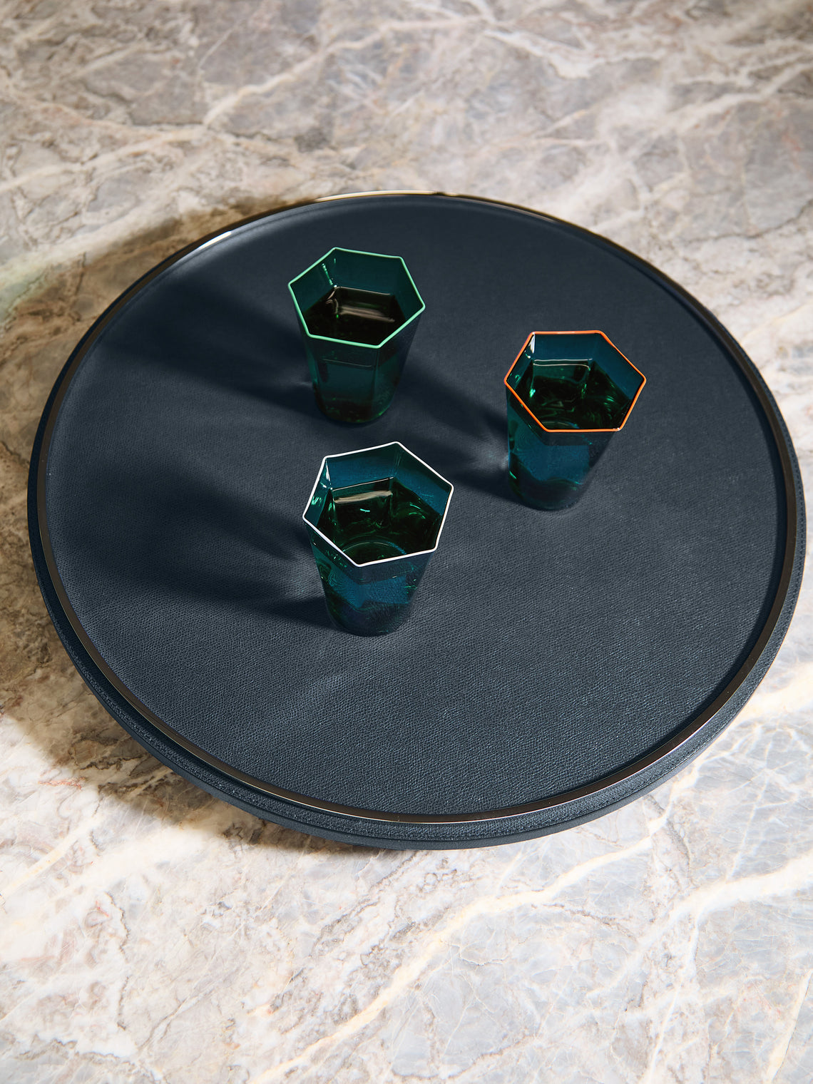 Neptune Leather Lazy Susan (20in/50.5cm)