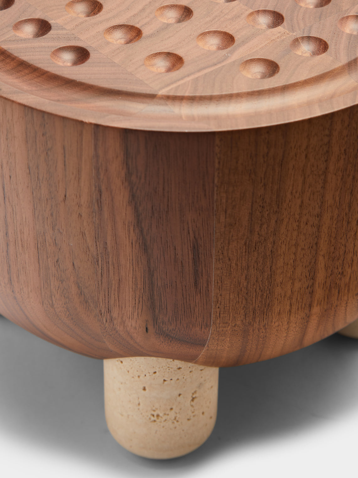Mocambo Peg Walnut and Stone Solitaire Set