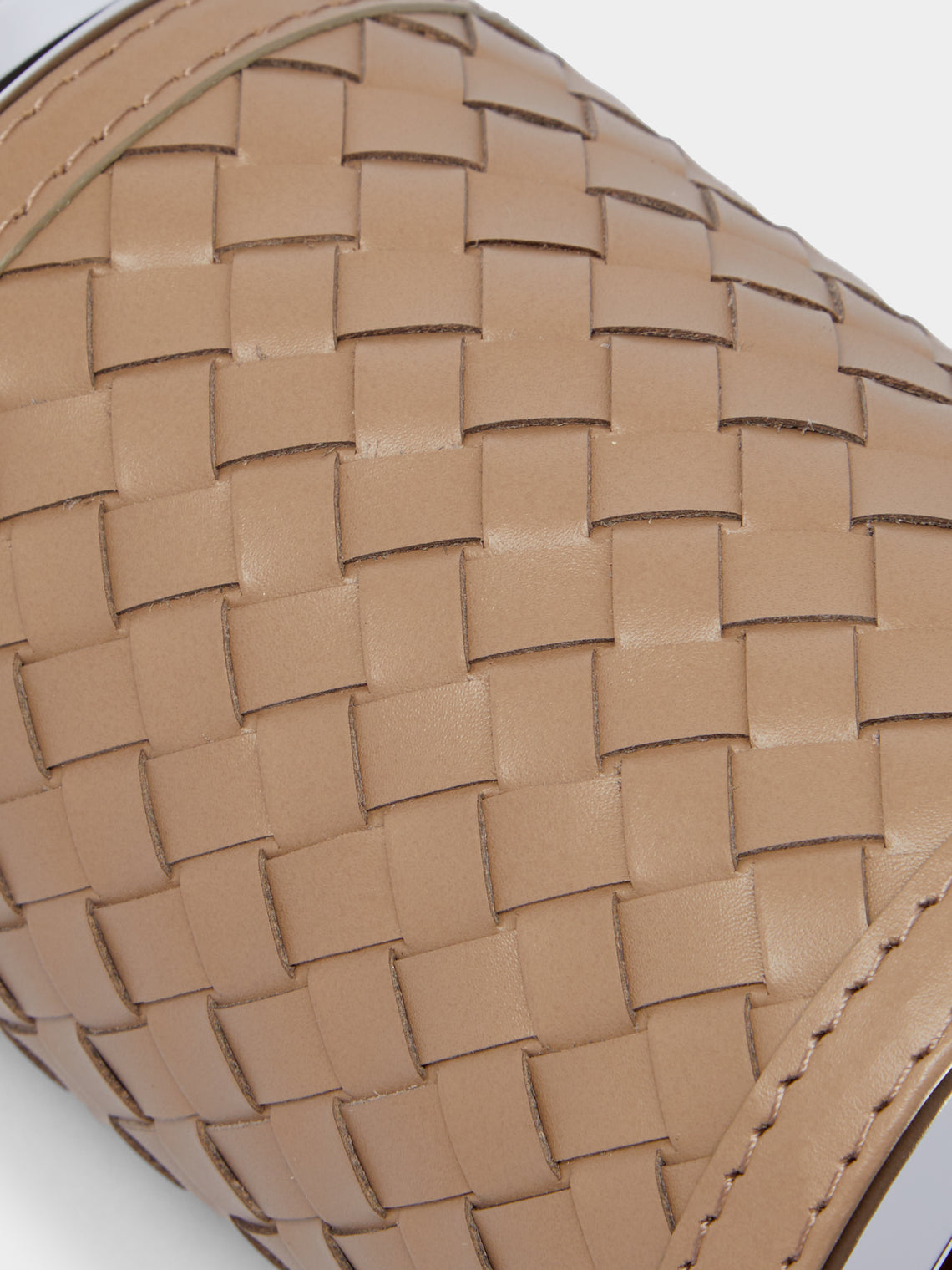 Woven Leather Lidded Box