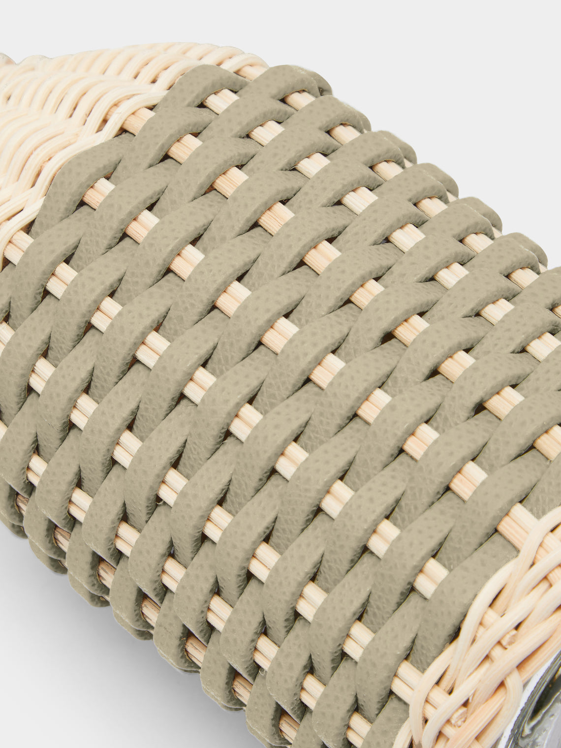Rouen Leather and Rattan Soap Dispenser