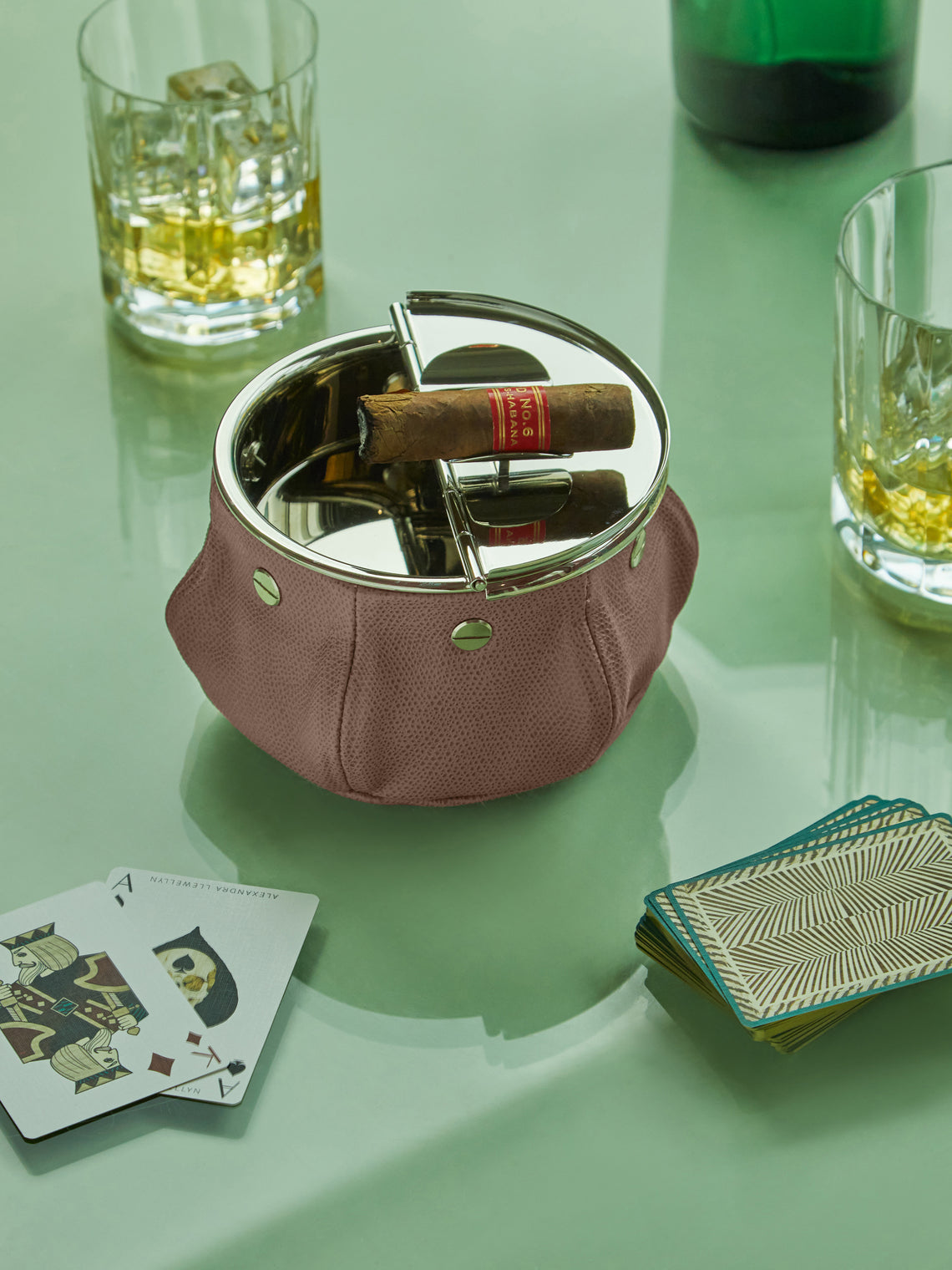Laurence Leather Bean Bag Ashtray
