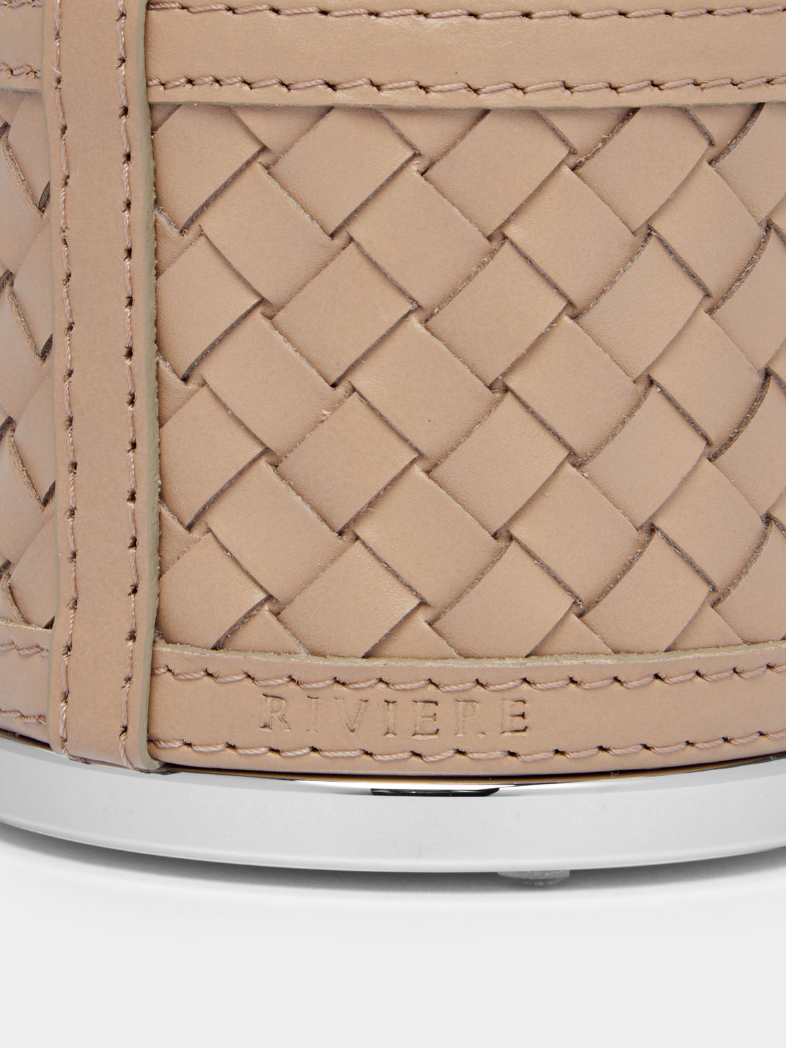 Woven Leather Lidded Box