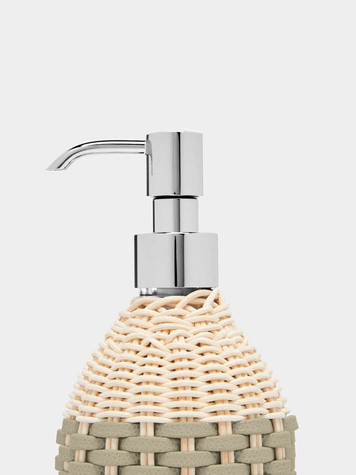 Rouen Leather and Rattan Soap Dispenser