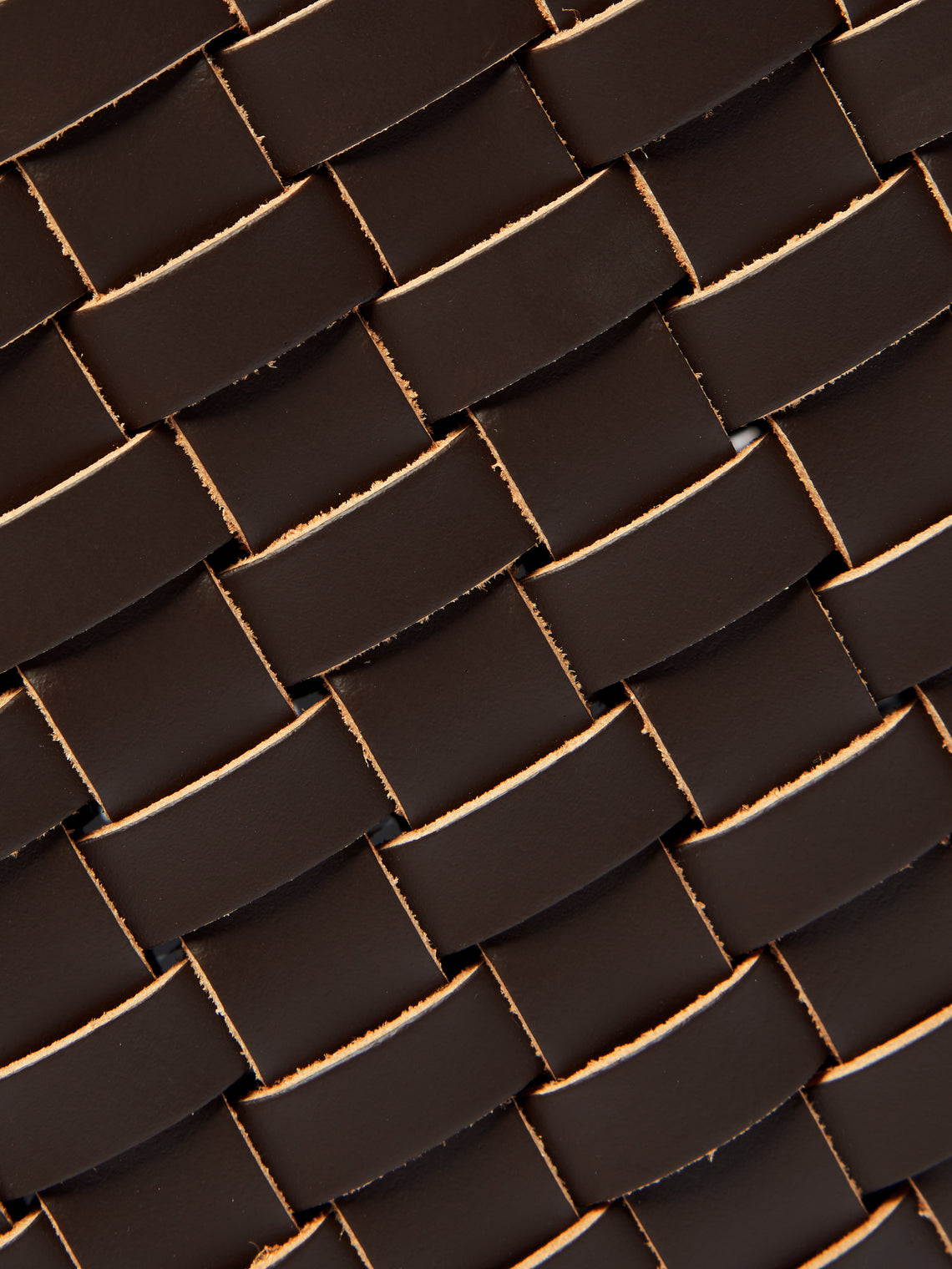 Woven Leather Wastepaper Basket