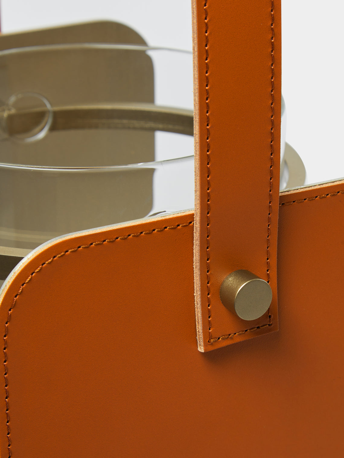 Lumen Glass and Leather Medium Lantern