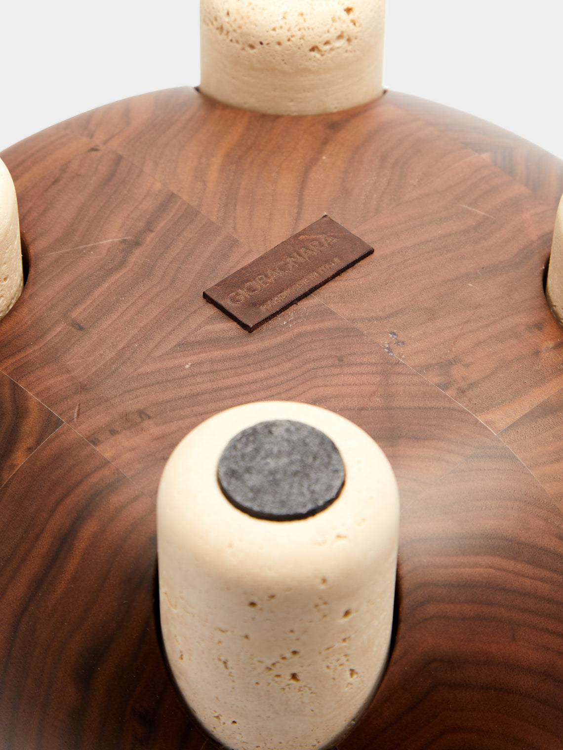 Mocambo Peg Walnut and Stone Solitaire Set