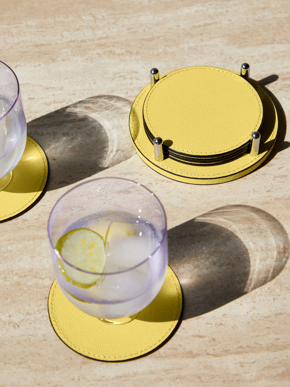 David Leather Coasters (Set of 6)