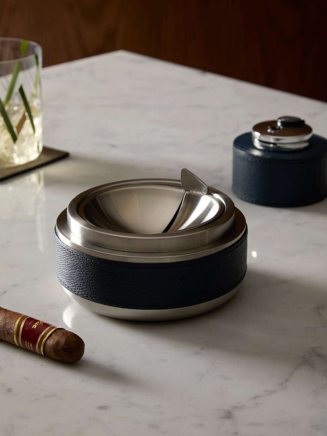 Libeccio Leather Tipping Ashtray