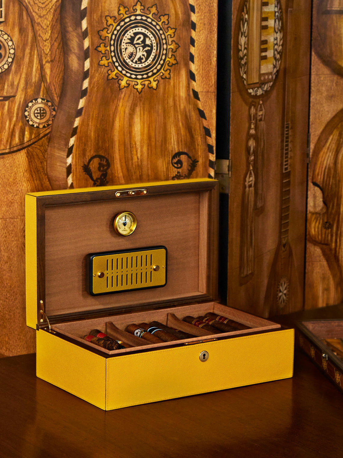Santiago Leather Large Humidor Case (80 Cigars)