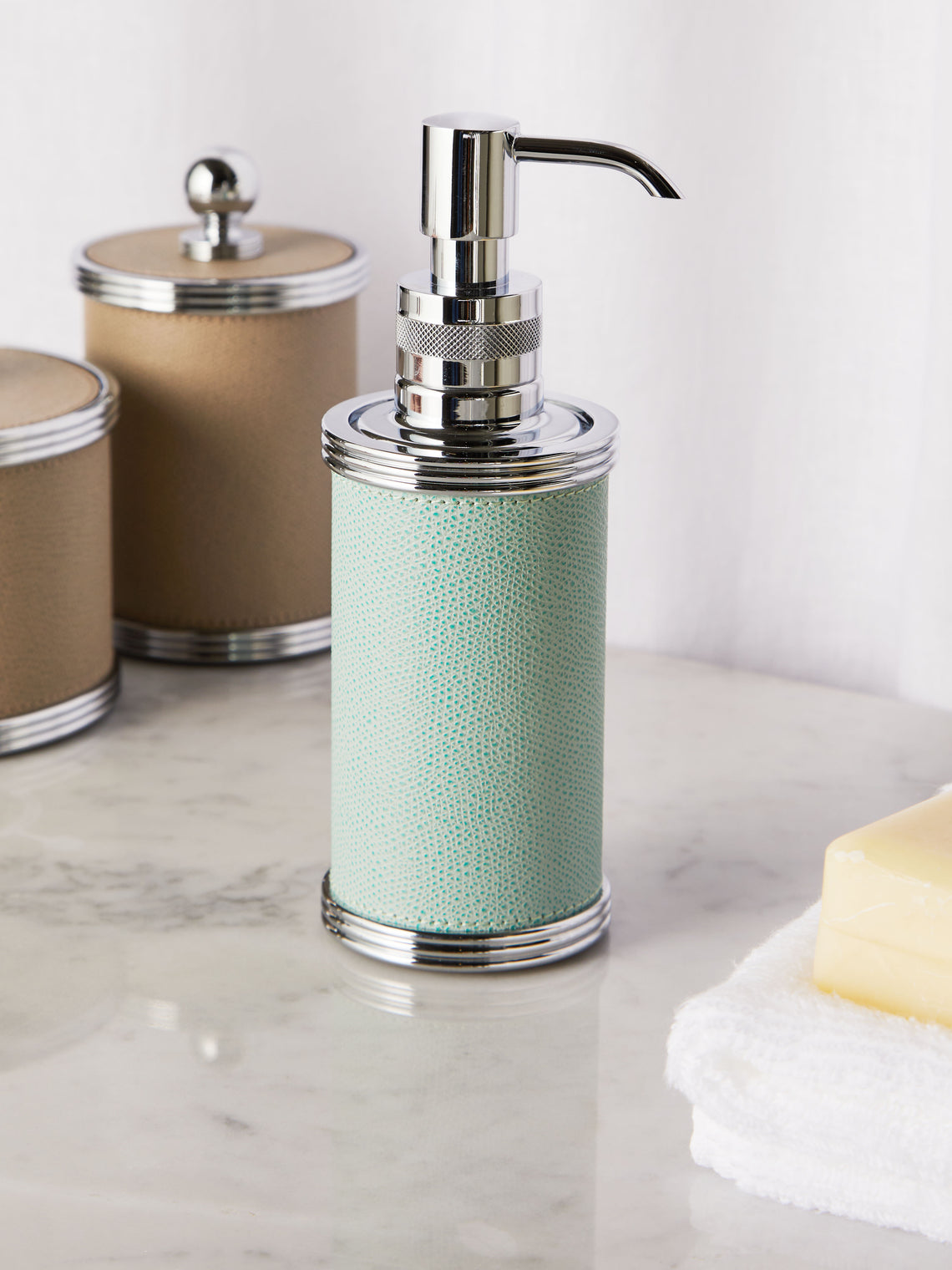 Amalfi Leather Soap Dispenser