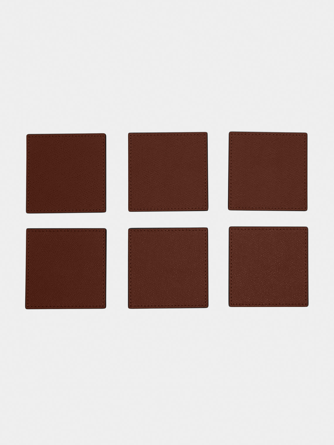 Tao Leather Square Coasters (Set of 6)