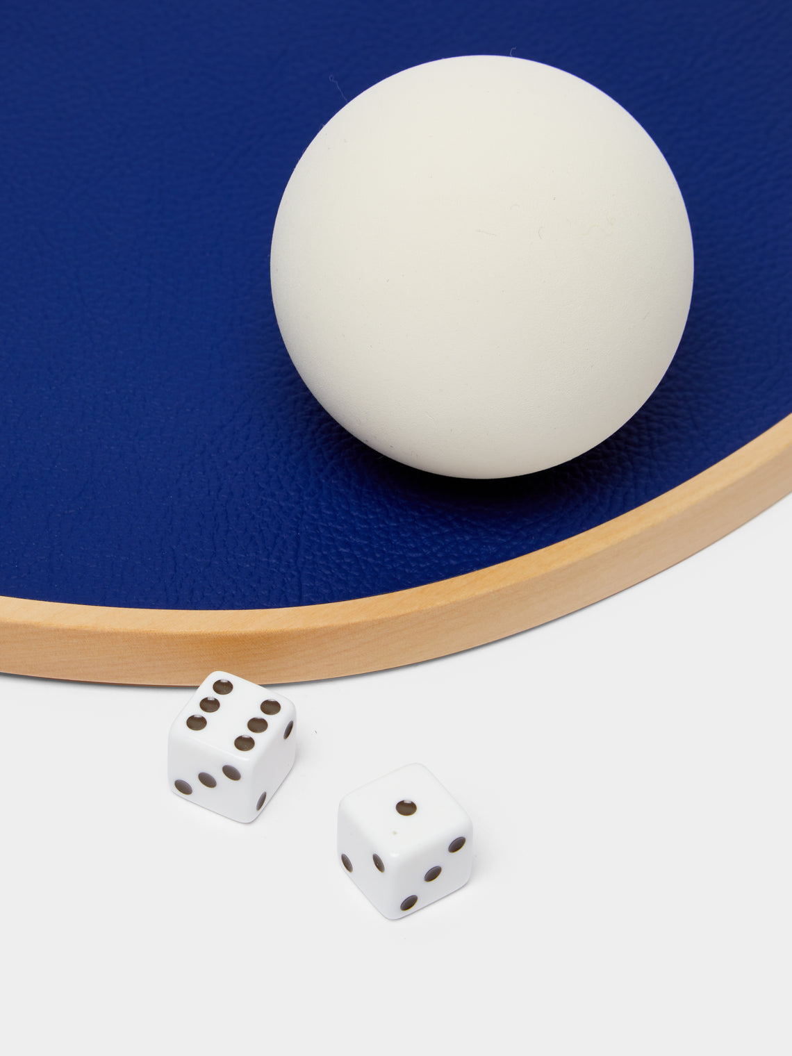 Leather, Maple and Walnut Rackets with Ball