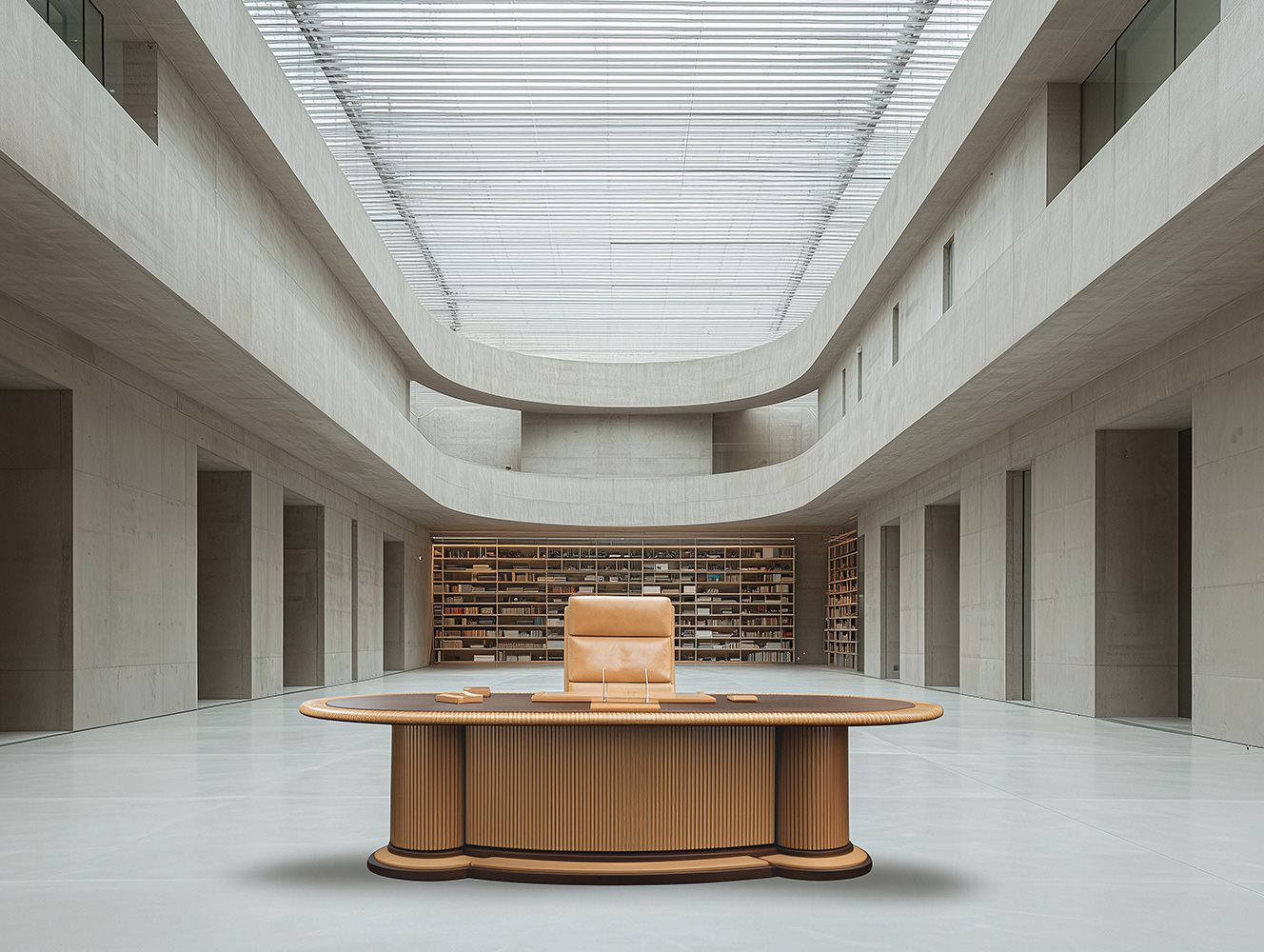 Ellisse Golden Brick Desk