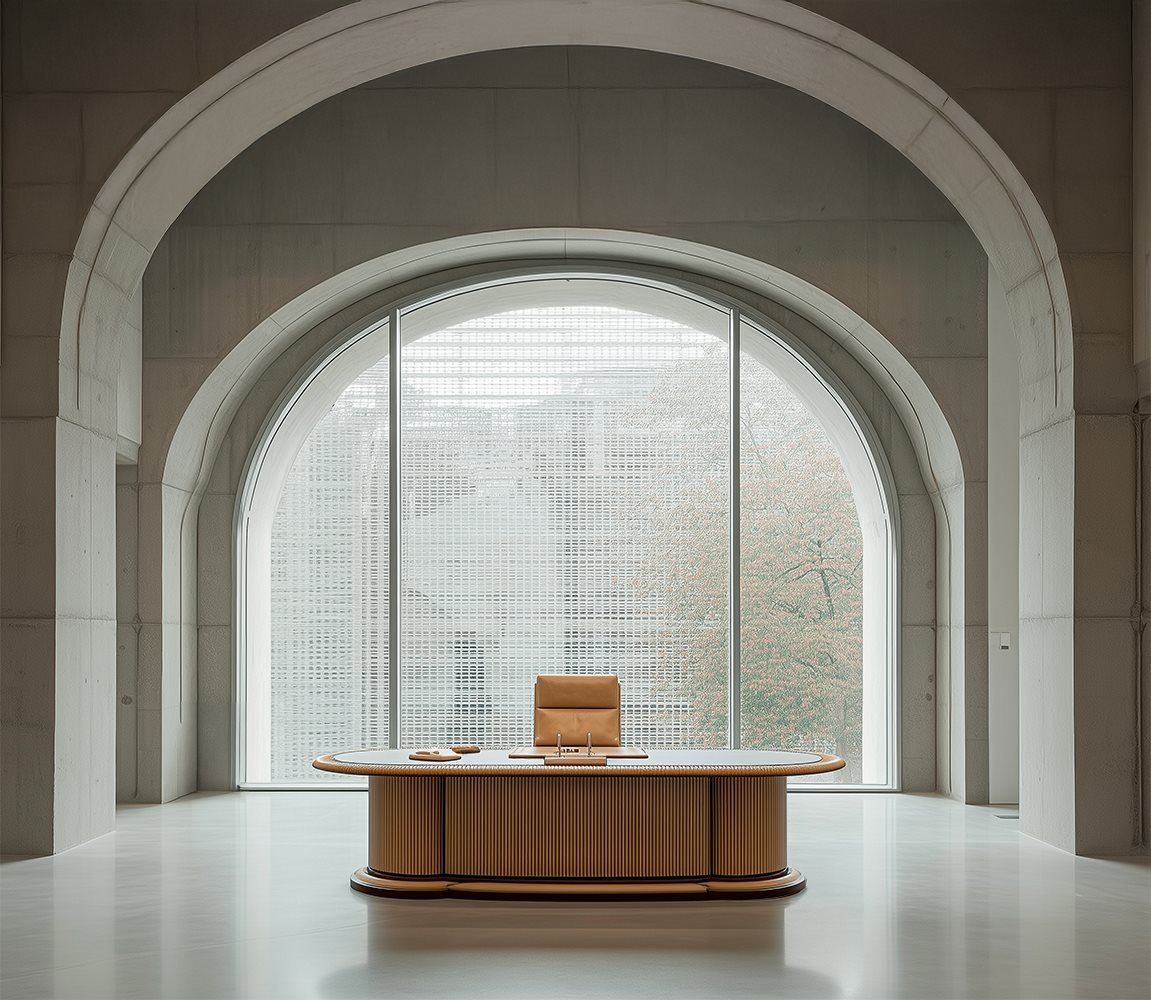 Ellisse Golden Brick Desk