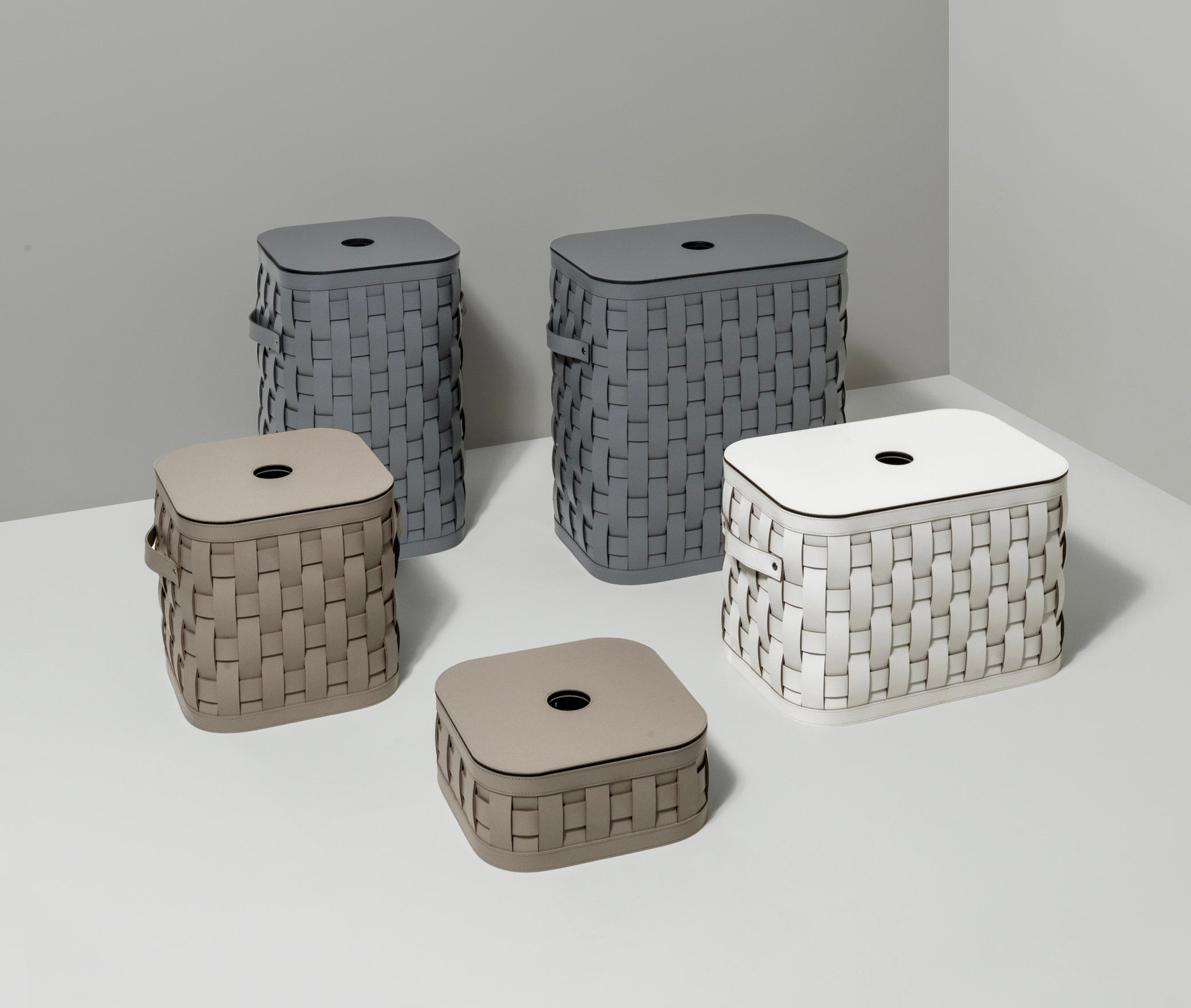 Demetra Large Square Basket with Flat Lid