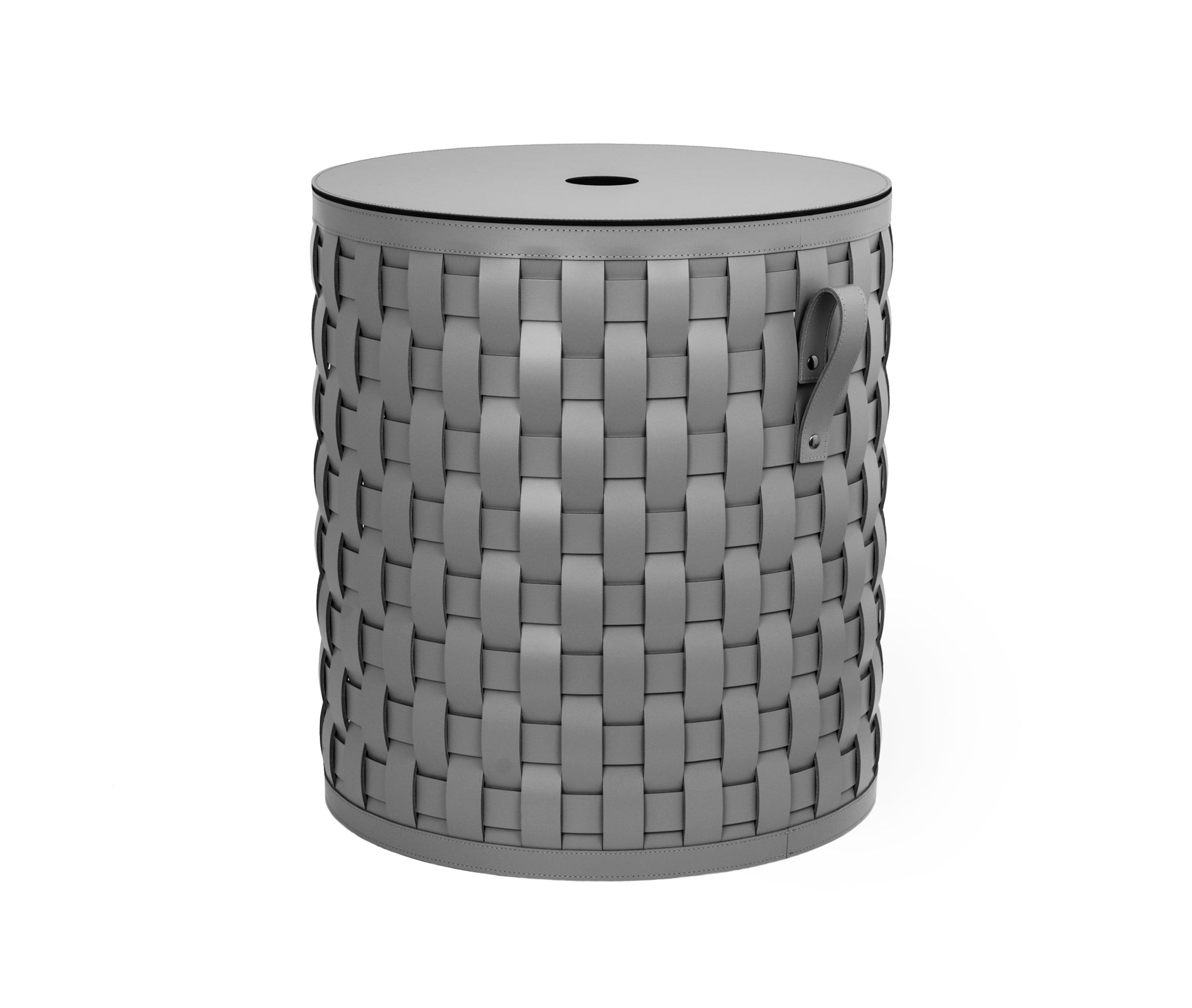 Demetra Short Round Basket with Flat Lid