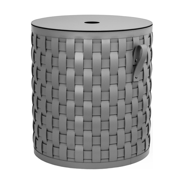 Demetra Short Round Basket with Flat Lid