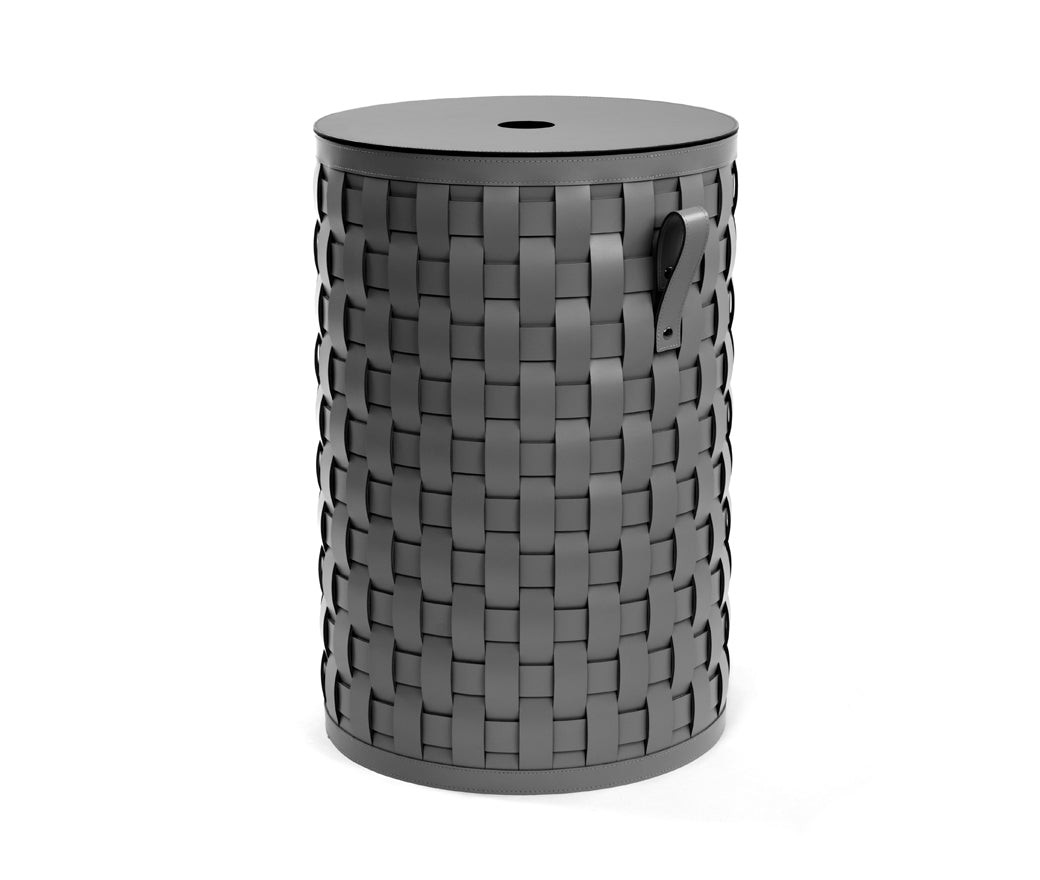 Demetra Tall Round Basket with Flat Lid