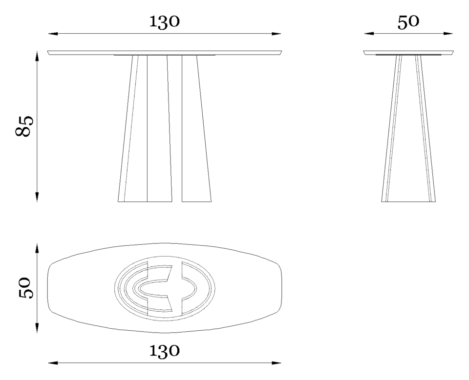 Rugiano Absolute Console — Dimensions 1