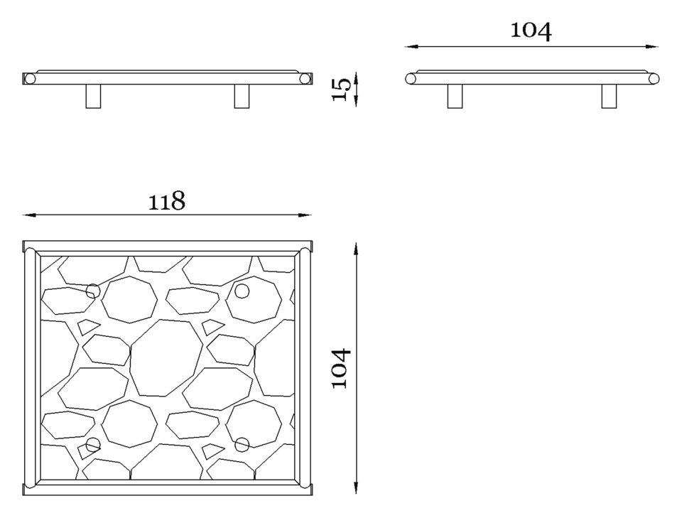 Rugiano Amalfi Coffee table — Dimensions 1