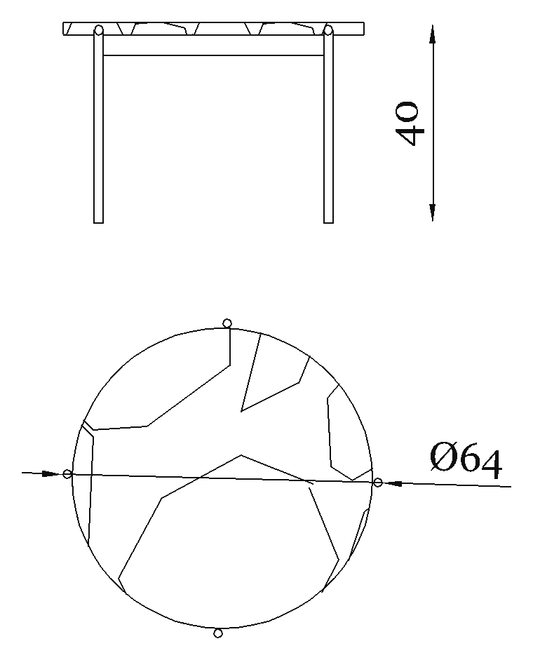 Rugiano Apollo Coffee table — Dimensions 2