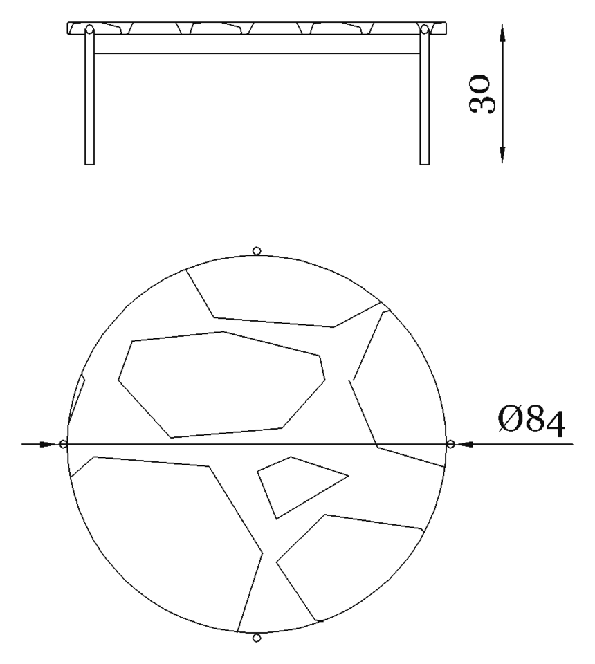 Rugiano Apollo Coffee table — Dimensions 3
