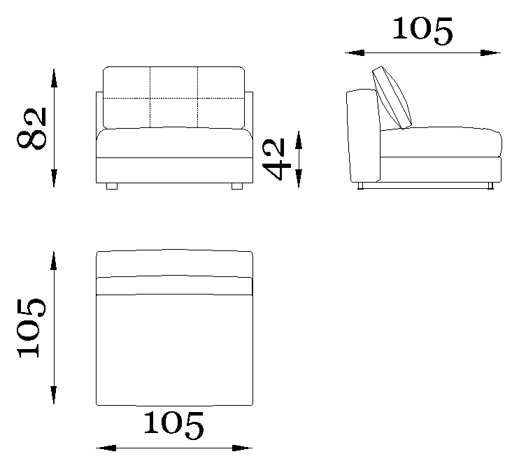 Rugiano Arthur Bench — Dimensions 1