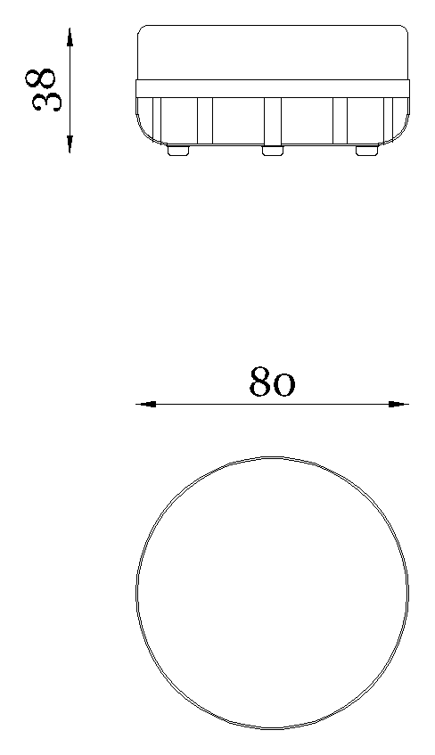 Rugiano Dafne Round Pouf — Dimensions 1