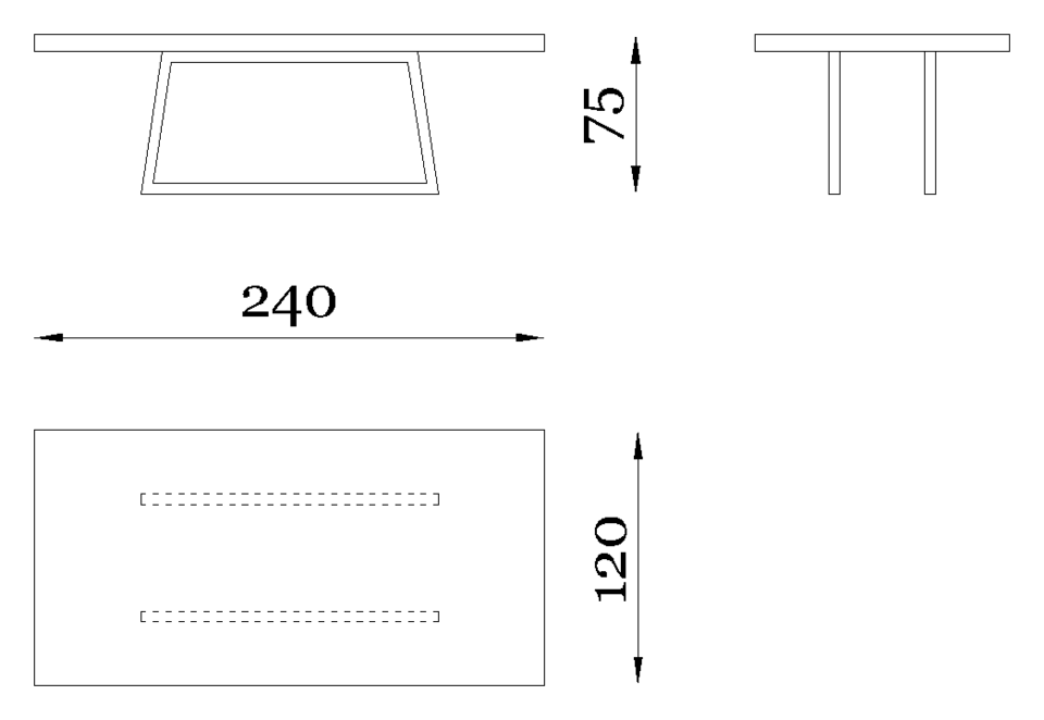 Rugiano Decoro Coffee table — Dimensions 1
