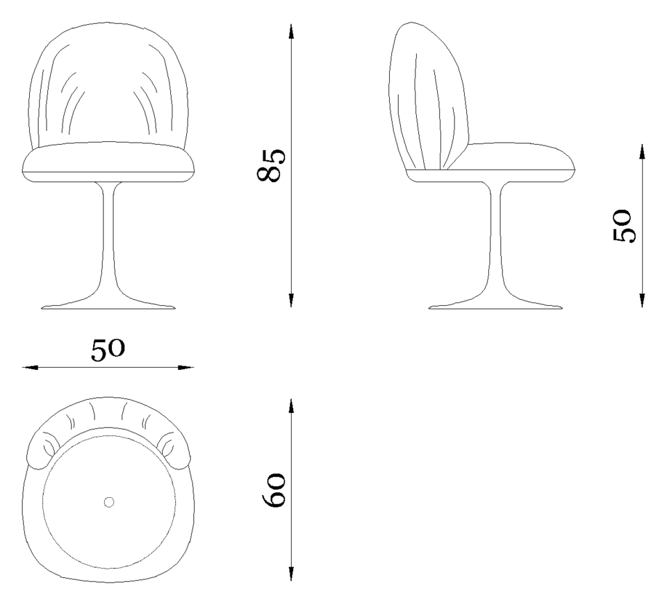 Fandango Swivel — Dimensions 1