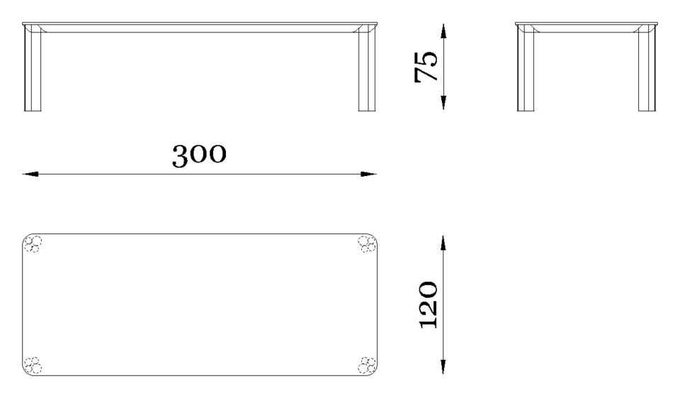 Rugiano Forest Coffee table — Dimensions 6
