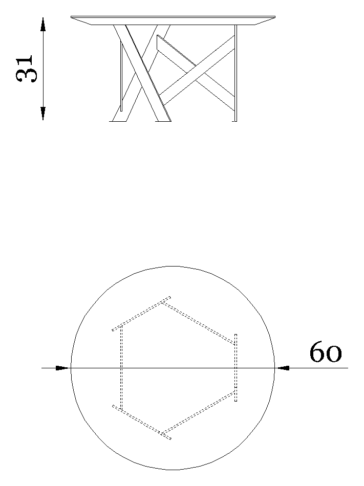 Rugiano Gatsby Coffee table — Dimensions 1