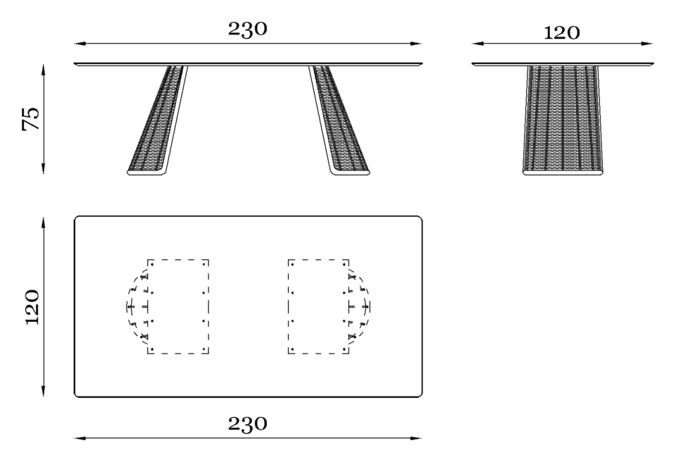 Marina Rectangular — Dimensions 1
