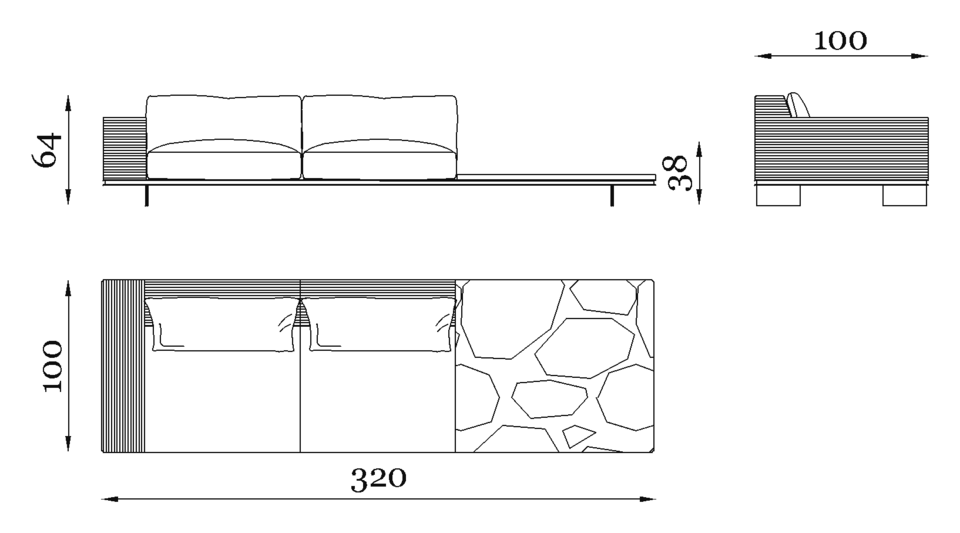 Memphis Table — Dimensions 2