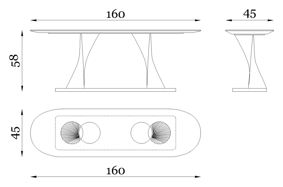 Rugiano Rea Console — Dimensions 1