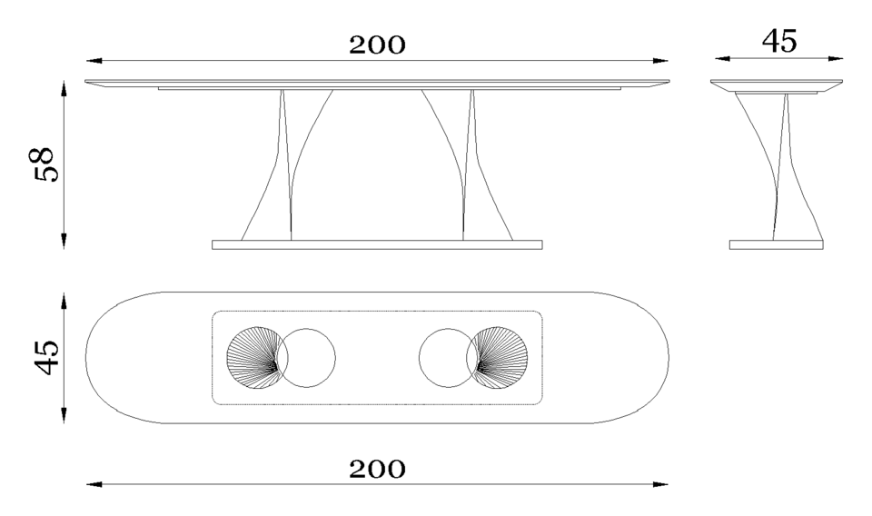 Rugiano Rea Console — Dimensions 2