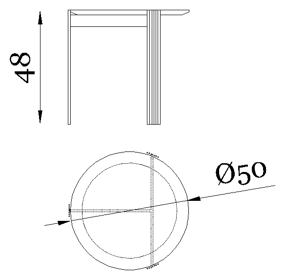 Rugiano Sixty Coffee table — Dimensions 2