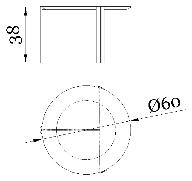 Rugiano Sixty Coffee table — Dimensions 3