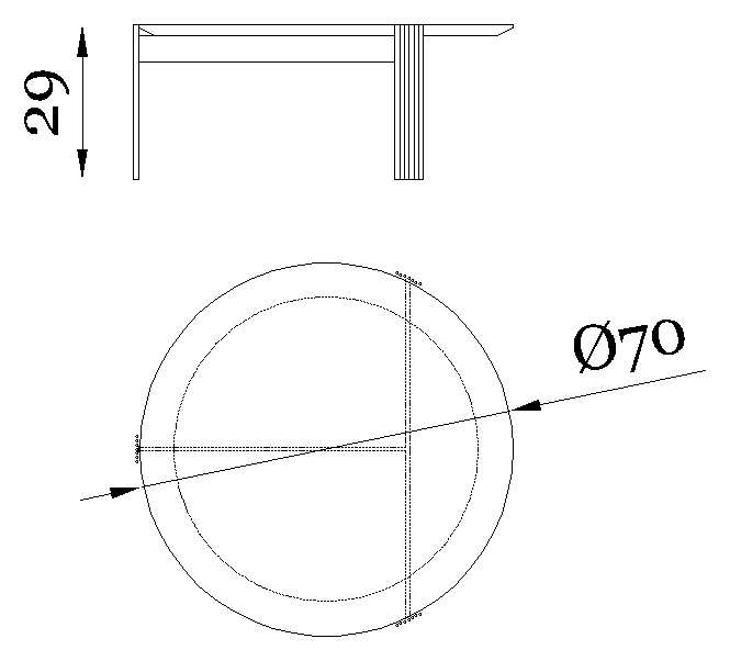Rugiano Sixty Coffee table — Dimensions 5