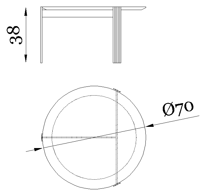 Rugiano Sixty Coffee table — Dimensions 6