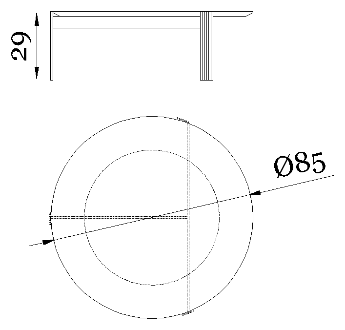 Rugiano Sixty Coffee table — Dimensions 7