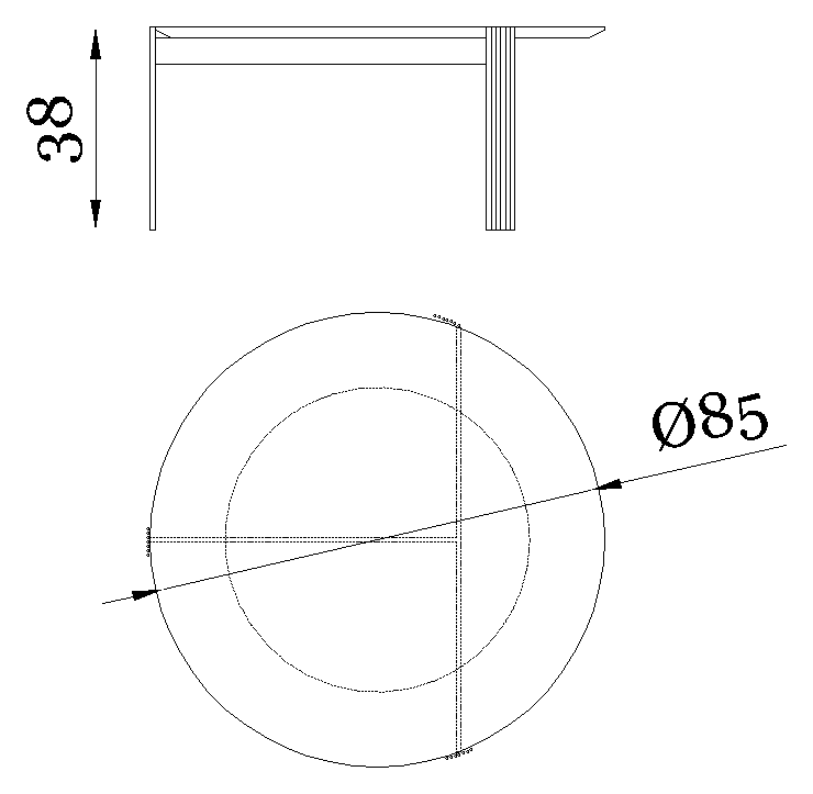 Rugiano Sixty Coffee table — Dimensions 8