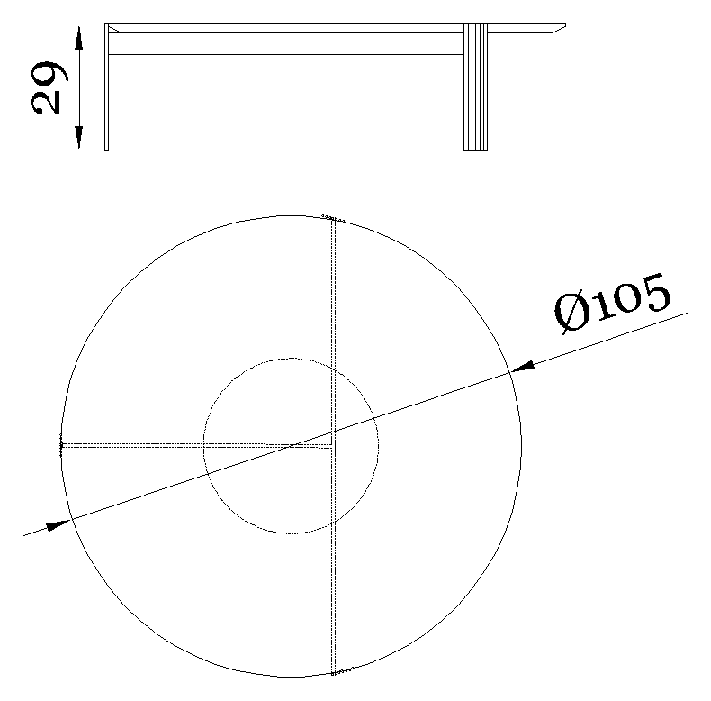 Rugiano Sixty Coffee table — Dimensions 9