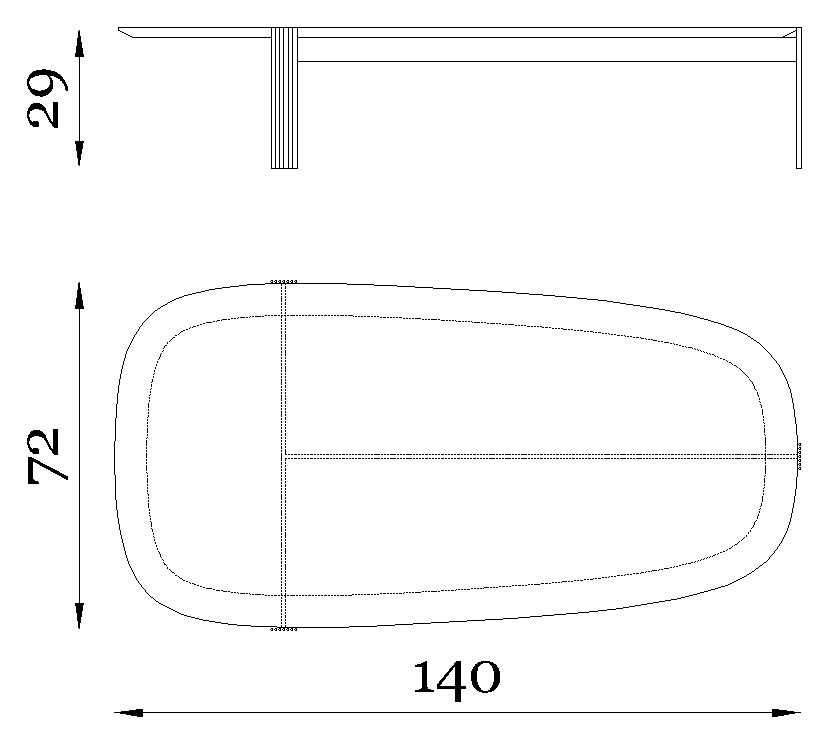 Rugiano Sixty Coffee table — Dimensions 11