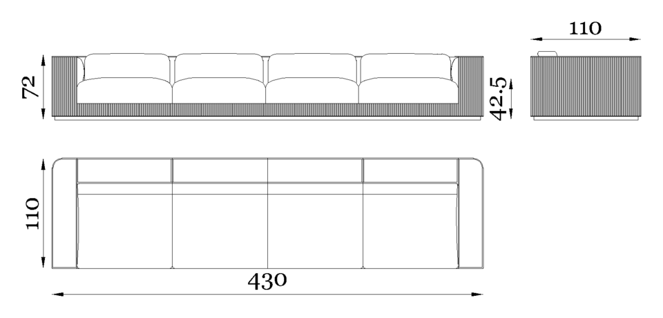 Rugiano Vogue Storage — Dimensions 1