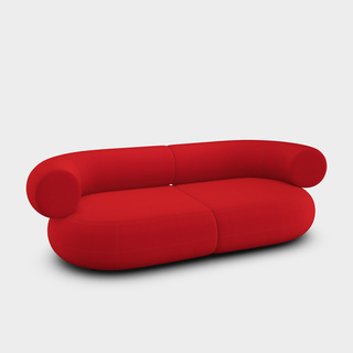 Orange Red Kvadrat Hero 2 Wool / 2.5-Seater Modular Sofa / Kvadrat Hero 2 - Orange Red (0552)